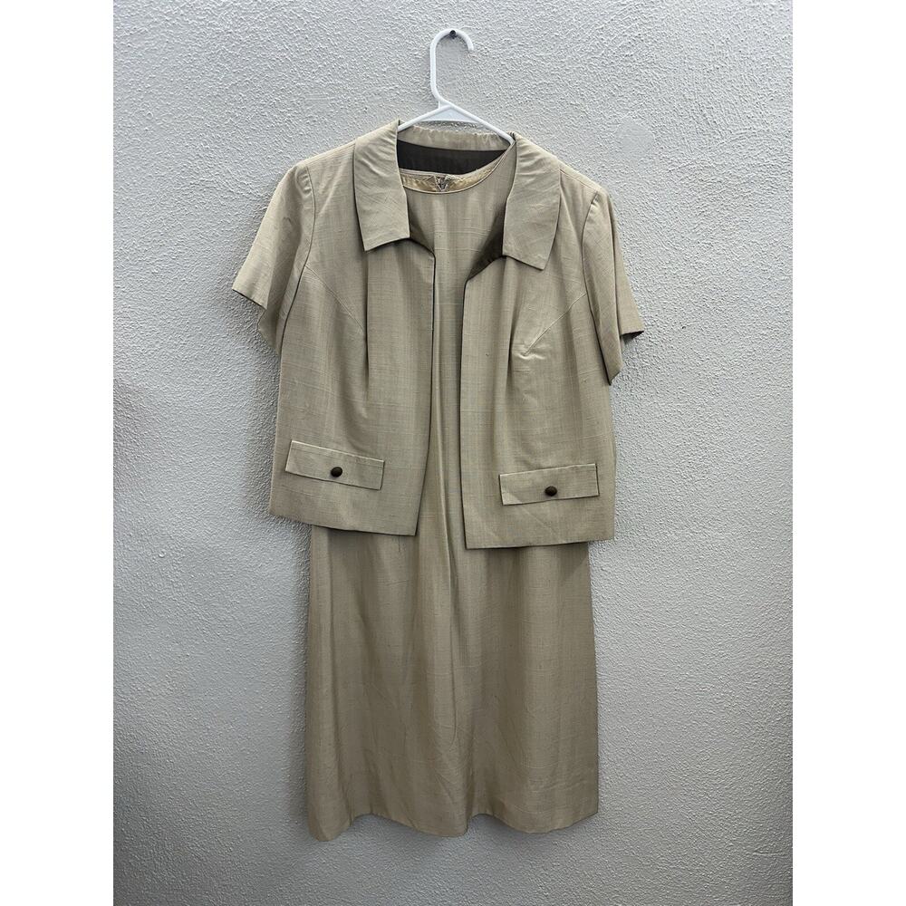 Gaylord Womens Set Size Unknown Brown Dress and Blazer Hand Tailored VTG